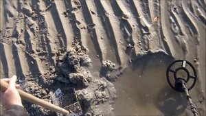 Импульсный металлоискатель на пляже