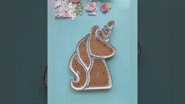 Мастер класс для новичков. Ночник своими руками. Единорог. #картонаж #скрапбукинг смотреть онлайн