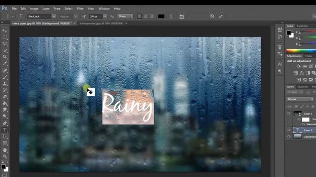 Photoshop Tutorial | Rain Text Effect in Photoshop CS6 Tutorial