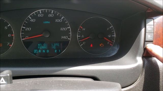 Oil Life Reset Chevy Impala 2006-2013 смотреть онлайн