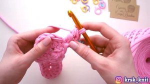 Овальный коврик из трикотажной пряжи