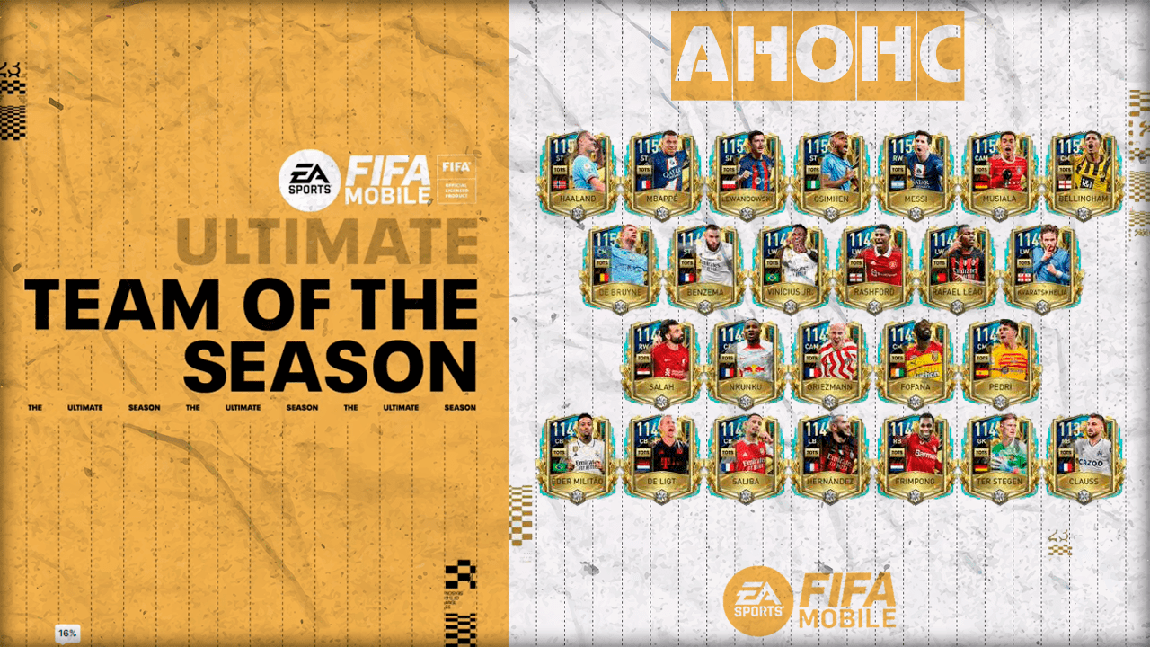 Это Просто Шок Вся команда УТОТС Команде Сезона FIFA 23 mobile TOTS