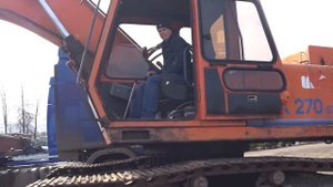 Гусеничный экскаватор Кранекс ЕК-270-02, 2002 г. Проверка работы