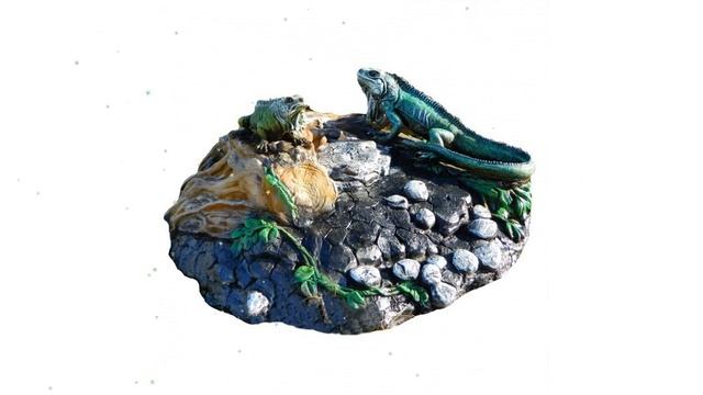 Крышка люка Декоративная Игуана на бревне обзор F07422 бренд производитель смотреть онлайн