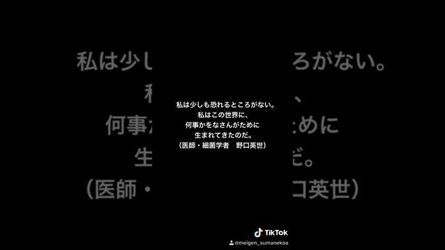 【名言×音楽】何事かをなす（医師・細菌学者　野口英世）