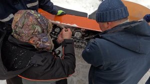 Буран. Переворачиваем перевернутые катки) Зима однако :)