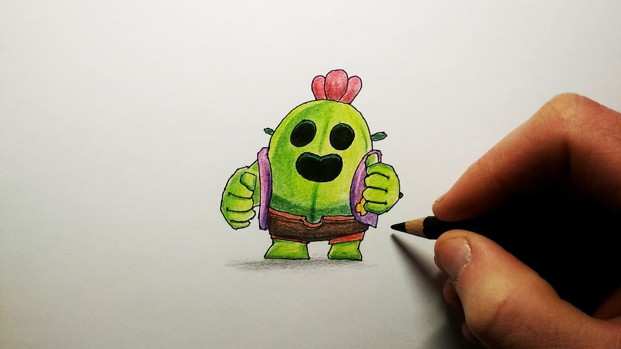 Нарисовать спайка из brawl stars