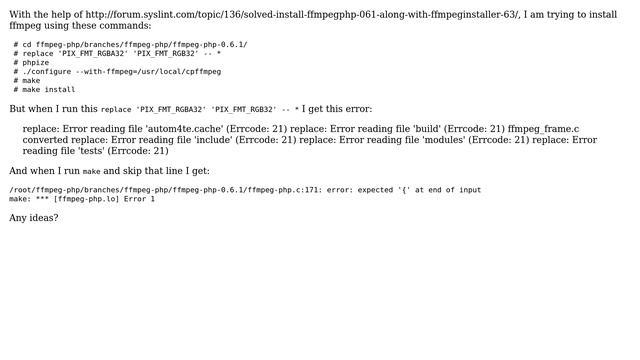 Installing ffmpeg-php on centos (3 Solutions!!) смотреть онлайн