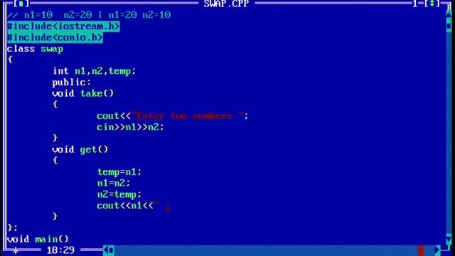C++ program to swap two numbers using class and object | Swap two numbers in C++ | #LearnCoding