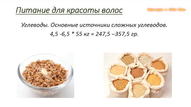Питание для красоты волос Часть 3 Углеводы Видео урок смотреть онлайн