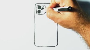 How to Draw an Apple iPhone Easy Step by Step / Apple iPhone Drawing