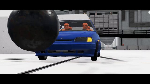 Ваз 2113 краш-тест с манекенами в BeamNG.drive смотреть онлайн