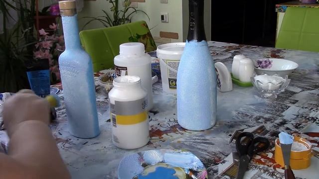 Праздничное оформление ( декупаж ) бутылок на Рождество и Новый Год смотреть онлайн