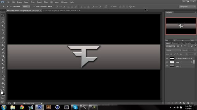 Revenge Tutorial: How to make a YouTube Banner in Photoshop CS6 смотреть онлайн