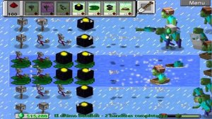 Team Pea Dispenser Last Stand - PvZ Minecraft Pak - Minigame - Plants vs Zombies Gameplay