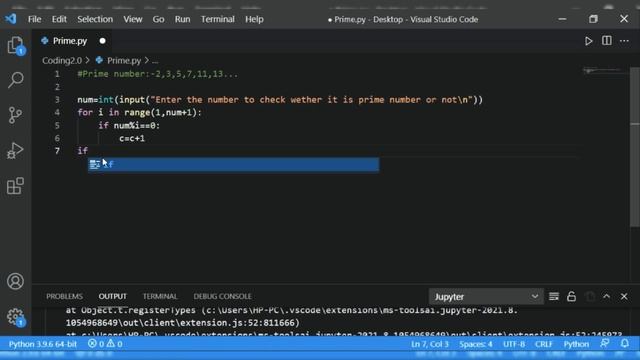 Prime number in Python.Checking prime number in python is so easy