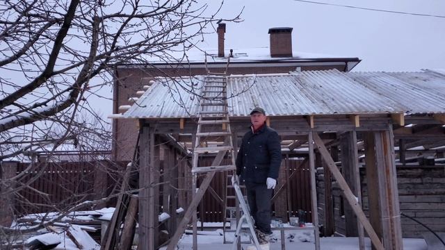 Двускатная крыша из профлиста в одиночку. Bonus: снегоотвал Бульдозер в работе смотреть онлайн