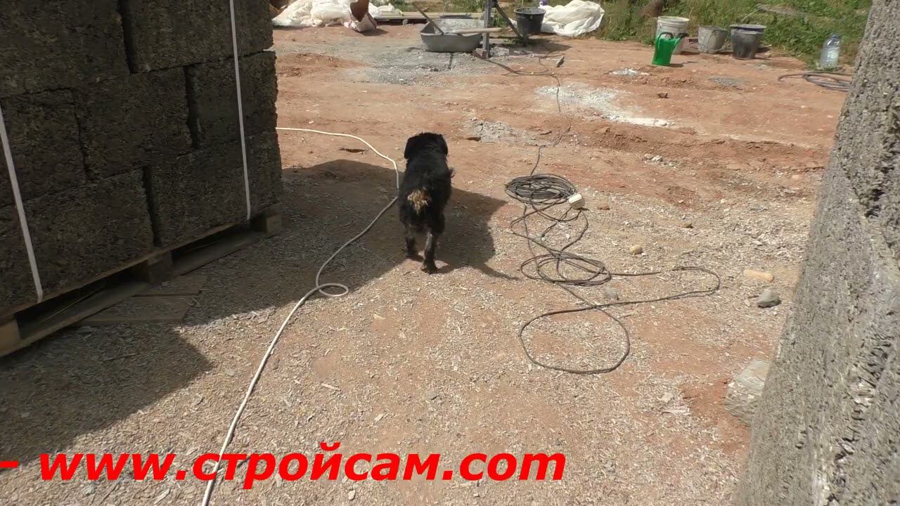 Строим дом из арболита 8х8, обзорчик. 21.06.23 смотреть онлайн