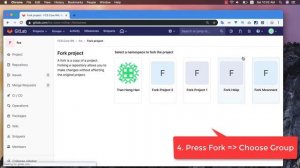 How to fork multiple projects from one repository Gitlab