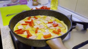 ПИЦЦА на СКОВОРОДЕ😍 за 10 МИНУТ из ЯИЦ - Легкий и Быстрый Завтрак.😋 ОЧЕНЬ ВКУСНО