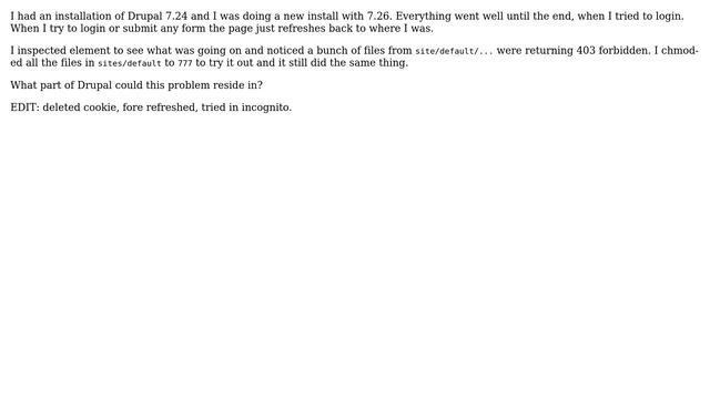 Drupal: 403 forbidden error loading "sites" files смотреть онлайн