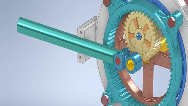 Mechanisms of Rotary Piston - Converting Rotation Motion into Linear Motion - Mechanical Principle смотреть онлайн