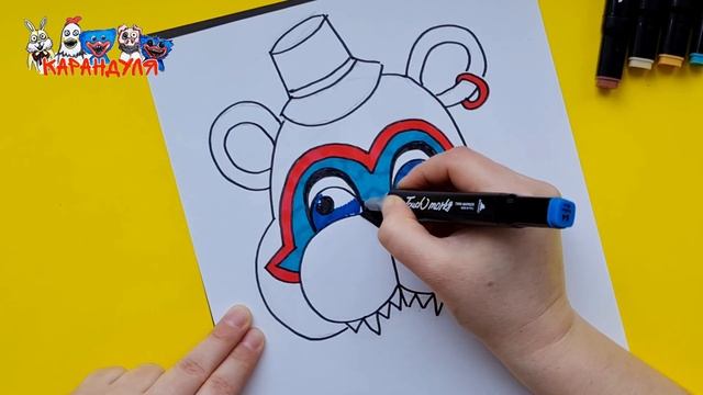 КАК НАРИСОВАТЬ АНИМАТРОНИКА ФРЕДДИ ИЗ БУМАГИ Фнаф 9 #аниматроники #fnf #diy #поделкиизбумаги