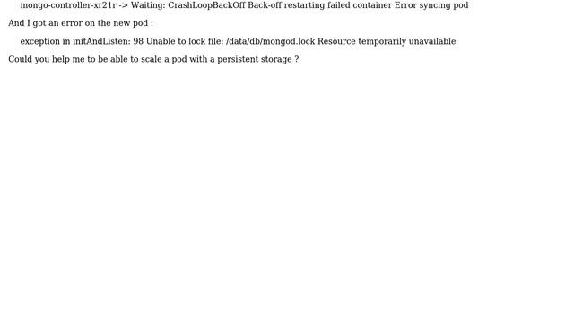 Databases: How to replicate a mongodb pod with its persistent storage (Minikube - Kubernetes)? смотреть онлайн