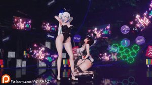 【MMD RWBY】 Lip & Hip| Ruby / Weiss Bunny suit