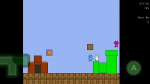 Syobon Action Online (cat mario) walkthrough / level 1-2 (android iOS gameplay) прохождение игры