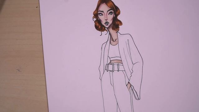 HOW TO DRAW FLORAL PRINT ON SILK SUIT. Etro | Fashion Illustration Tutorial смотреть онлайн