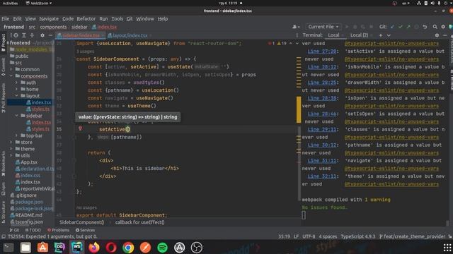 18  Верастаем Sidebar используя material ui (@mui /material) в нашем проекте на React js