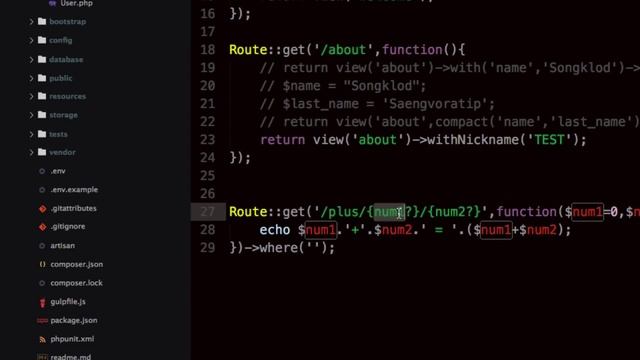 laravel 04: Routing Parameters มาเล่นกับ URL กันเถอะ смотреть онлайн
