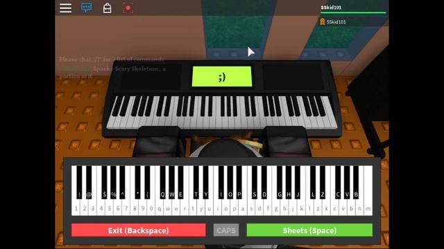 Spooky Scary Skeletons - Roblox Virtual Piano смотреть онлайн