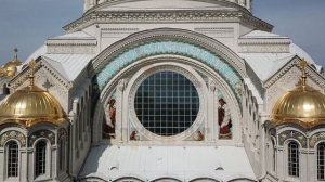 Аэросъемка Кронштадтского Морского Собора Морской собор с высоты птичьего полета