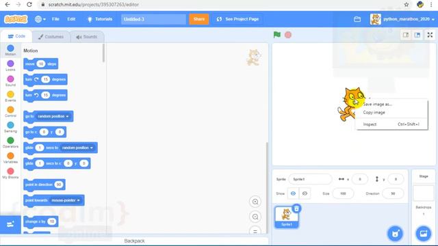 #Scratch 3 Test Lesson 3.1 Добавляем спрайты