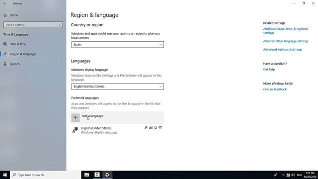 Como cambiar el idioma en windows 10 (de ingles a español) смотреть онлайн