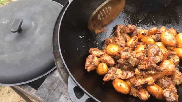 Казан-кебаб в казане на костре смотреть онлайн