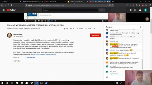 DSC MAIT -WEBINAR | HACKTOBER FEST | GITHUB | VERSION CONTROL смотреть онлайн