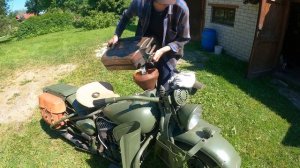 HARLEY-DAVIDSON WLA-42 (1945) FIRST START after being storaged