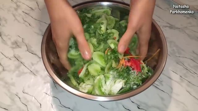 ЗЕЛЕНЫЕ ПОМИДОРЫ По-Корейски / Салат из Зеленых Помидор / Korean Green Tomatoes