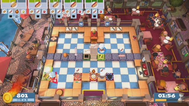 Overcooked! All You Can Eat World Food Festival 2-2 2 players 4 Stars (Score: 1746) смотреть онлайн