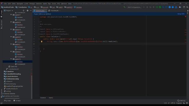 Задачка от Java Rush на Intellij IDEA, 4 уровень, легкая смотреть онлайн