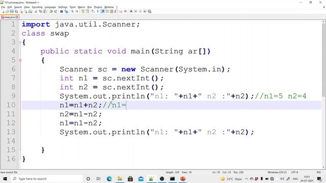 Java Programs - Swap Two Numbers without Third Variable, Largest of 3 numbers without if else смотреть онлайн
