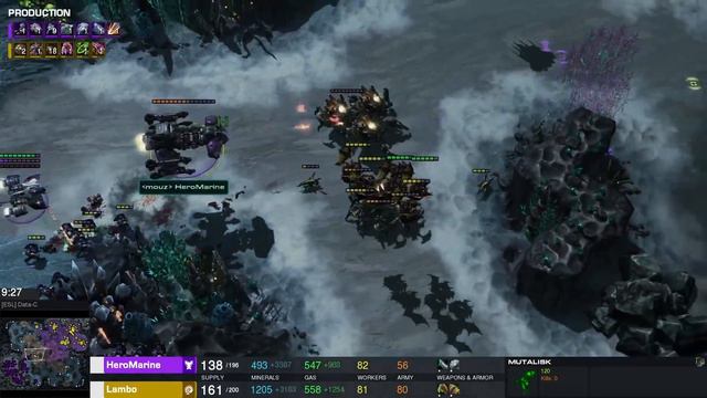StarCraft 2: Action packed Terran vs Zerg (HeroMarine vs Lambo) смотреть онлайн