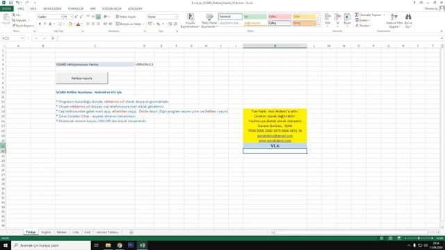 ?EXCELDEN VCF İLE REHBERE NUMARA ATMA? смотреть онлайн