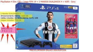 play 4 segunda mano - 1TB + 2x DUALSHOCK 4 + FIFA 19 Wifi -  APROVECHA PRECIO