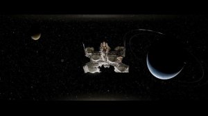 Alien.   Nostromo and refinery leaving LV426 aka 'Acheron'