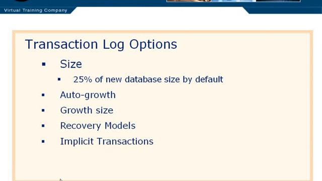 Transaction Log Options Lesson 7.6 смотреть онлайн