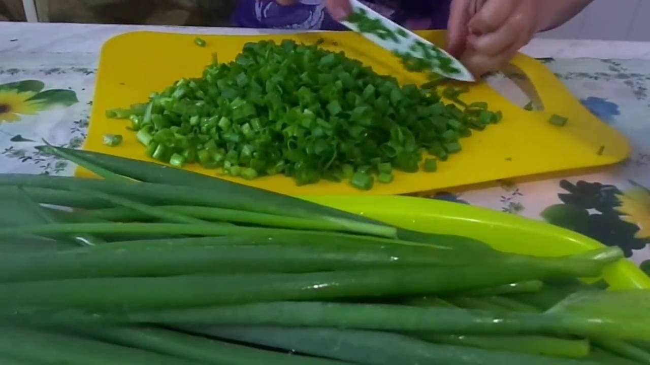 Самый быстрый и простой способ заготовки на зиму  свежей зелени многолетнего лука - бутуна.